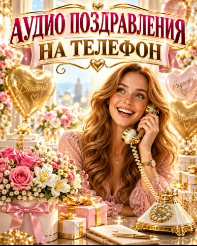Перейти к подборке голосовых аудио поздравлений,на все случаи жизни