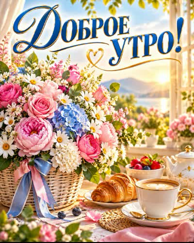 Перейти к подборке открыток с добрым утром: солнечные лучи, чашки кофе, позитивные пожелания