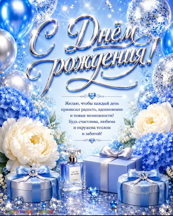 Открытка с Днём рождения мечте открытка с днем рождения девушке с белыми пионами и милым поздравлением